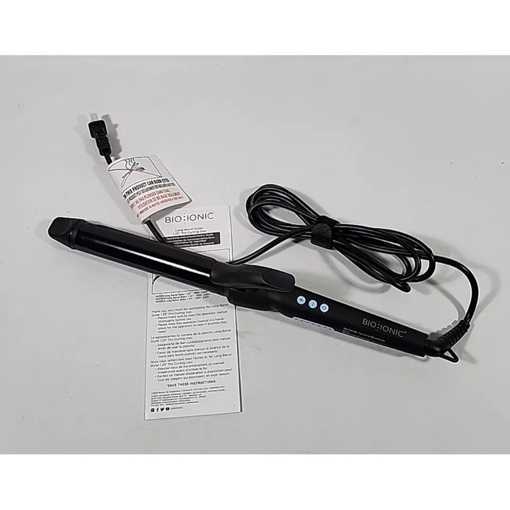 Bio Ionic 1.25 Inch Long Barrel Ceramic Curling Iron New - Picture 5 of 5